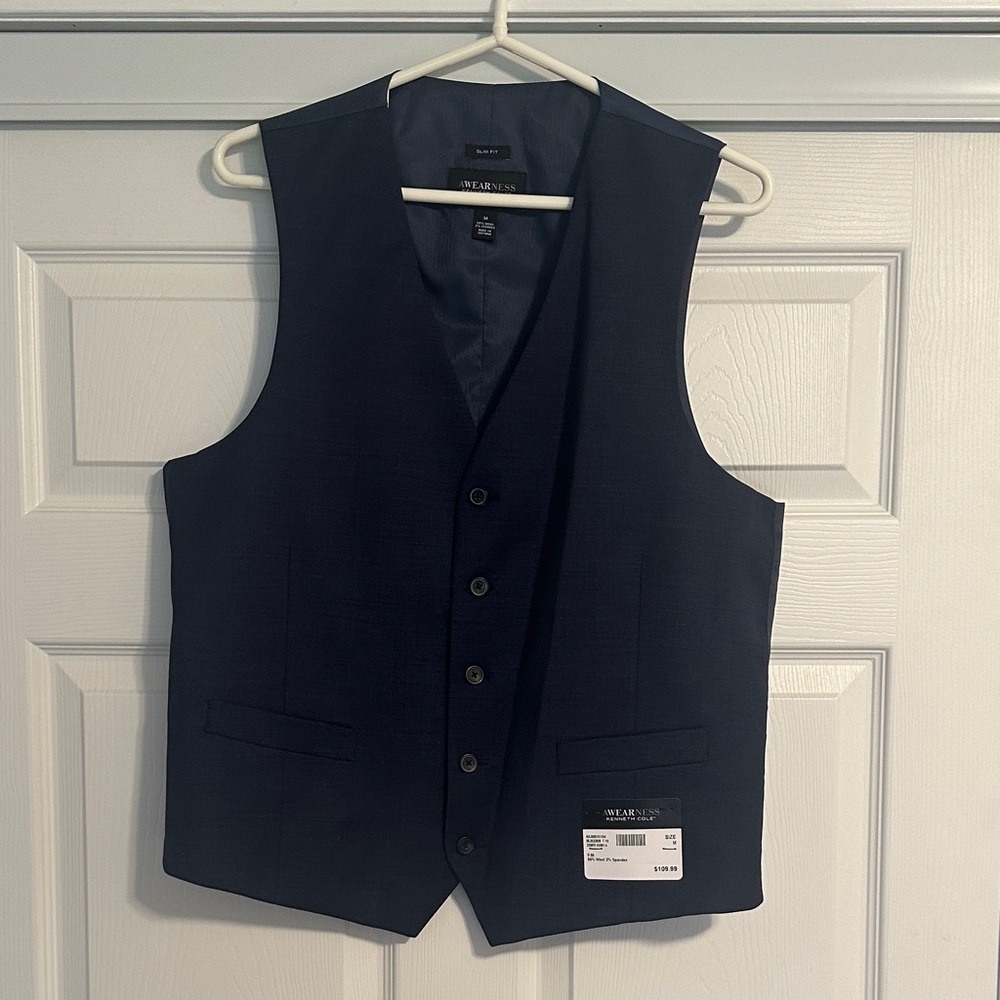 Kenneth Cole Dark Blue Men's Vest